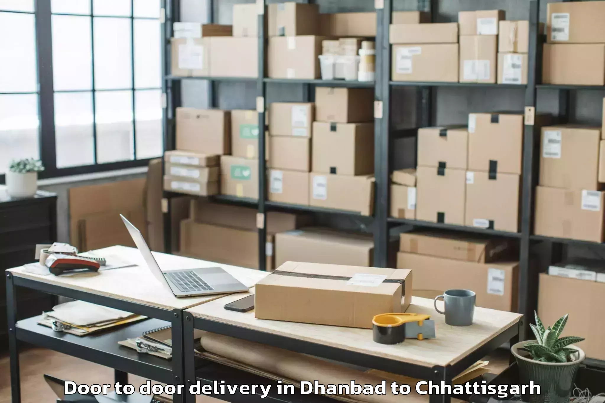 Reliable Dhanbad to Dongargaon Door To Door Delivery